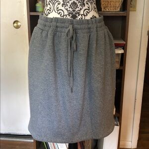 Gray Drawstring Skirt